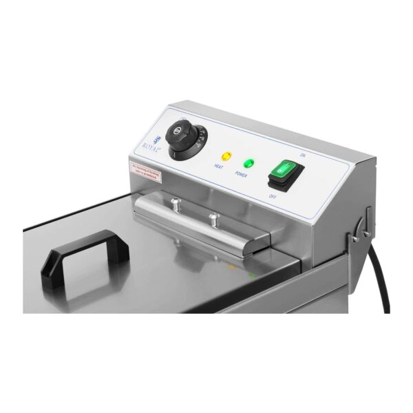 Elektrická fritéza - 16 litrů - 6 000 W - výpustný kohout Royal RCEF-16EHB - Image 4