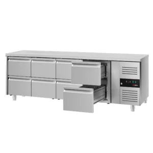 Chladící stůl ECO - 2200x700mm - 8 zásuvek KTS227ND#8S