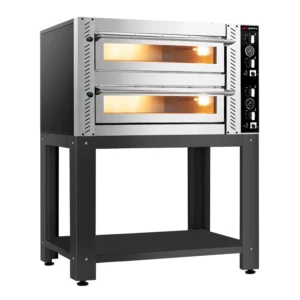 Elektrická kamna na pizzu - (plná šamotová) - 4+4x 30cm - včetně podstavce