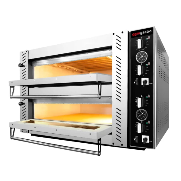 Elektrická kamna na pizzu - (plná šamotová) - 4+4x 30cm - POE4430VS - Image 4