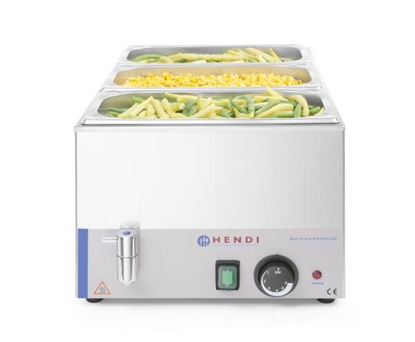 Vodní koupel Bain Marie GN 1/1 s vypouštěcím kohoutkem | Hendi 238912f
