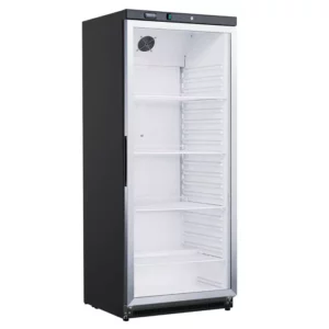 Chladnička - 600 l - černá - se skleněnými dvířky 09405032