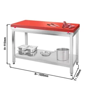 Nerezový pracovní stůl s krájecí deskou - 1000x700mm ATK107#FKPRT107
