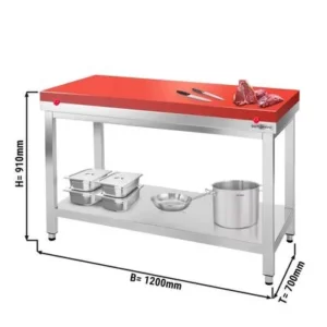 Nerezový pracovní stůl s krájecí deskou - 1200x700mm : ATK127#FKPRT127