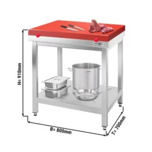 Nerezový pracovní stůl s krájecí deskou - 800x700mm ATK87#FKPRT87