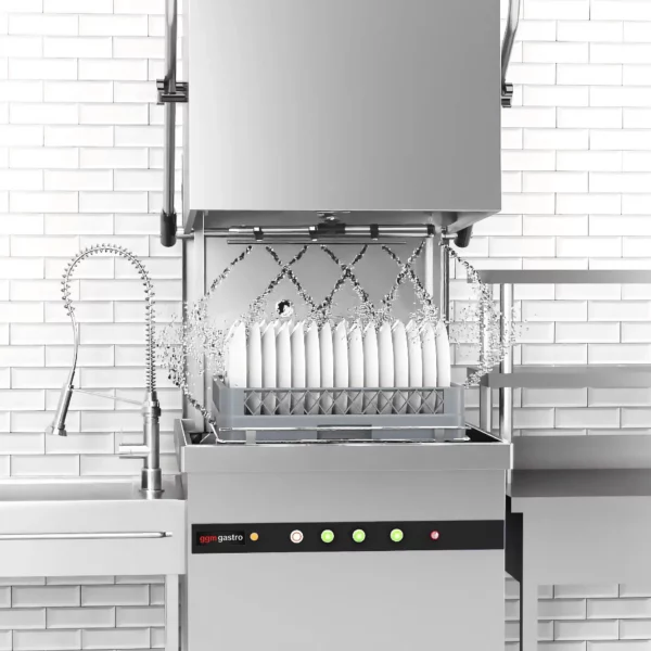 Dvouplášťová myčka nádobí - 3,9 kW - s čistícím prostředkem, oplachovým prostředkem a odtokovým čerpadlem (Kopie) - Image 2