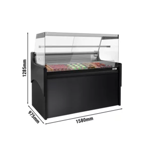 Chladící/masový pult - 1580 mm - s LED osvětlením a 1 policí