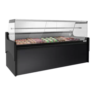 Chladící/masový pult - 2480 mm - s LED osvětlením a 1 policí