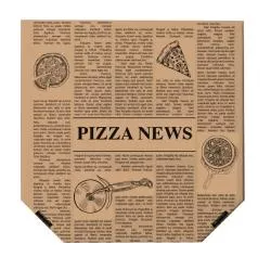 Krabice na pizzu z vlnité lepenky 32 x 32 x 3 cm [100 ks] NOVINY