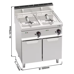 Elektrická dvojitá fritéza - 10+10 litrů - 18 kW