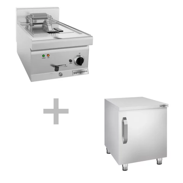 Elektrická fritéza - 11,5 litru - 9 kW - včetně podstavce s 1 dvířky - Image 2