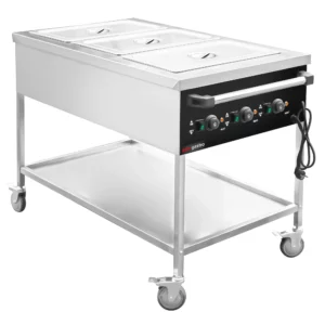 Bain-Marie termo vozík - 3x GN 1/1 - teplota se dá regulovat samostatně