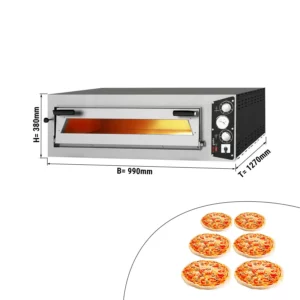Elektrická kamna na pizzu - 6x 35cm (hl.) - manuální