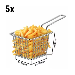 (5 kusů) Čtvercový koš na třísky - 100 x 80 mm