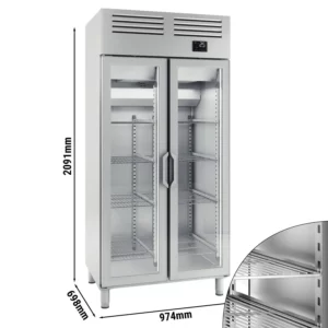 Chladnička PREMIUM PLUS - GN 1/1 - 745 litrů - se 2 skleněnými dveřmi