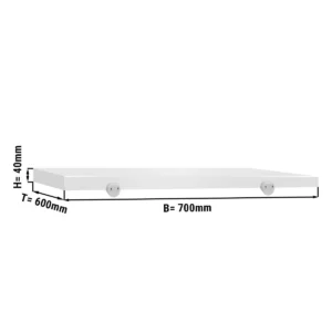 Krájecí deska na řeznický stůl - 700x600mm - bílá