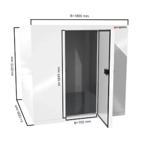 Chladící box - 1,8 x 1,2 m - výška: 2,01 m - 3,15 m3
