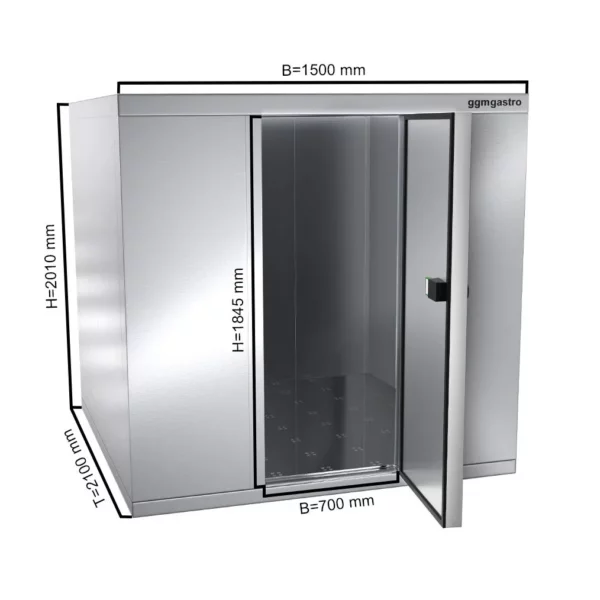 Chladící box - 1,5 x 2,1 m - výška: 2,01 m - 4,8 m3
