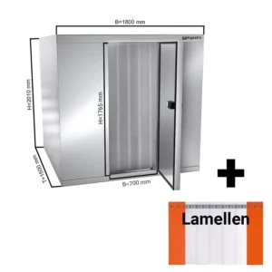 Nerezový mrazící box - 1,8 x 1,5 m - výška: 2,01 m - 3,47 m3
