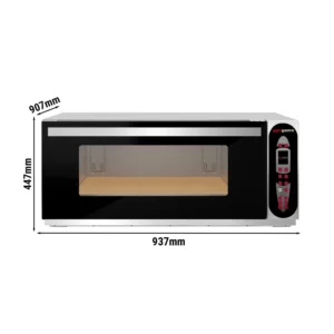 Elektrická kamna na pizzu – digitální – 2,4″ LCD displej – stohovatelná – 1x EN 60x40
