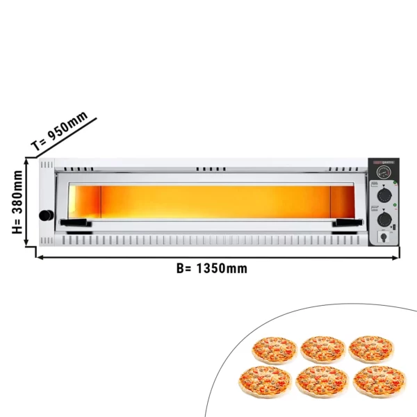 Elektrická kamna na pizzu - 6x 34cm - manuální