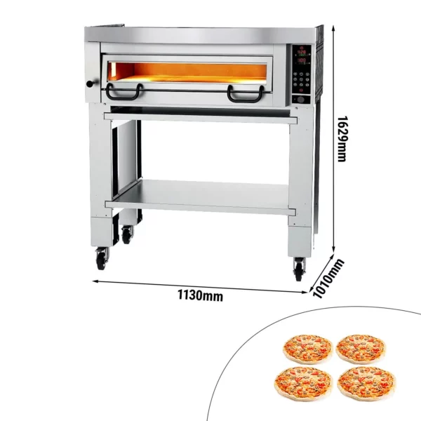 Elektrická pizza kamna Power - 4x 34cm - Digital - včetně digestoře a základního rámu