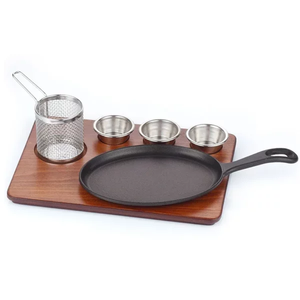 Servírovací set Fajita - 6 kusů - velká litinová pánev s rukojetí - Image 6