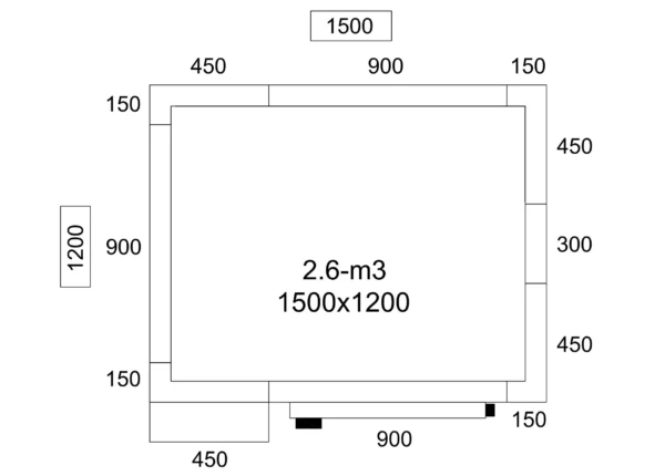 Chladící box - 1,5 x 1,2 m - výška: 2,01 m - 2,6 m3 - Image 3