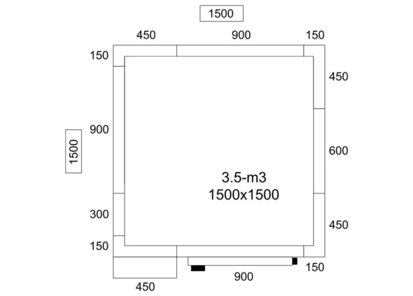 Chladící box - 1,5 x 1,5 m - výška: 2,01 m - 3,5 m3 - Image 3