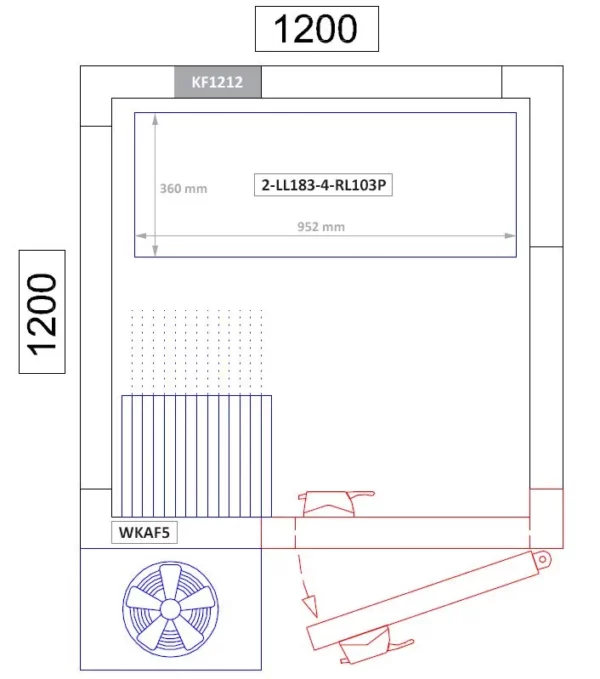 Chladící box - 1,2 x 1,2 m - výška: 2,01 m - 1,8 m3 - Image 3