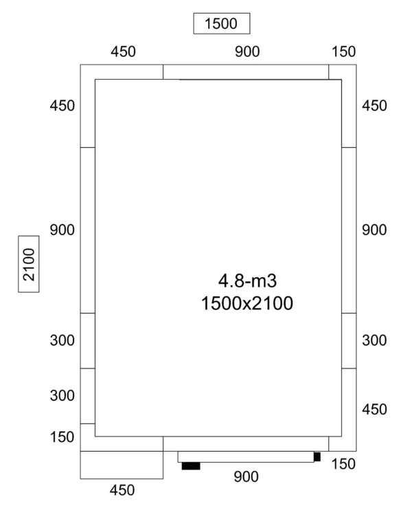 Chladící box - 1,5 x 2,1 m - výška: 2,01 m - 4,8 m3 - Image 3