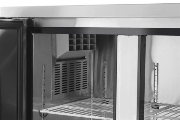 2dveřový chladící stůl Kitchen Line s bočním agregátem, série 600, Arktic, Kitchen Line, 166L, 230V/300W, 1200x600x(H)886mm - Image 2