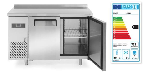 2dveřový chladící stůl Kitchen Line s bočním agregátem, série 600, Arktic, Kitchen Line, 166L, 230V/300W, 1200x600x(H)886mm - Image 5