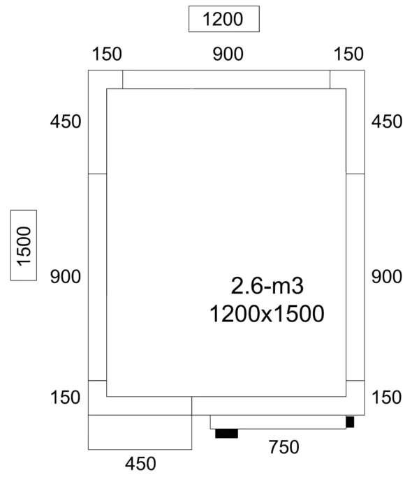 Chladící box - 1,2 x 1,5 m - výška: 2,01 m - 2,6 m3 - Image 3