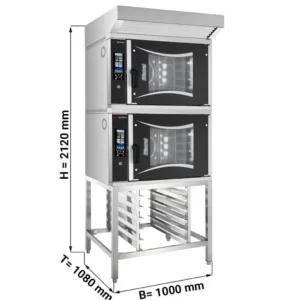 2x pekařský kombinovaný konvektomat - Touch - 6x EN 60x40 - včetně krytu a základního rámu