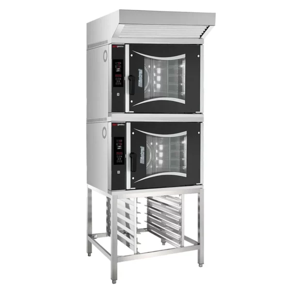 2x pekařský kombinovaný konvektomat - digitální - 6x EN 60x40 - včetně digestoře a základního rámu - Image 3