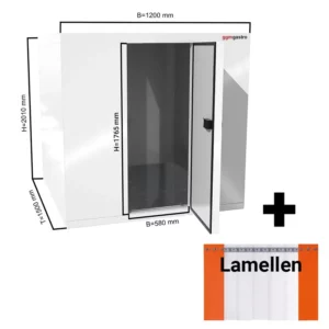 Mrazící box - 1,2 x 1,5 m - výška: 2,01 m - 2,2 m3