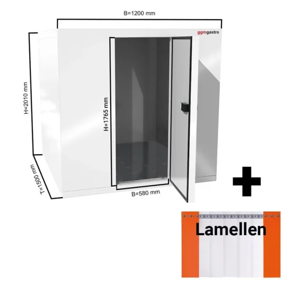 Mrazící box - 1,2 x 1,5 m - výška: 2,01 m - 2,2 m3