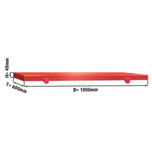 Krájecí deska na řeznický stůl - 1000x600mm - Červená