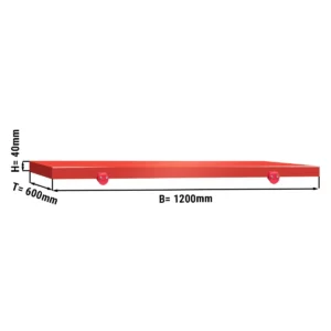 Krájecí deska na řeznický stůl - 1200x600mm - Červená