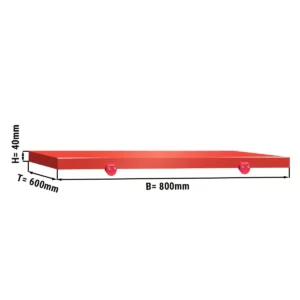 Krájecí deska na řeznický stůl - 800x600mm - Červená