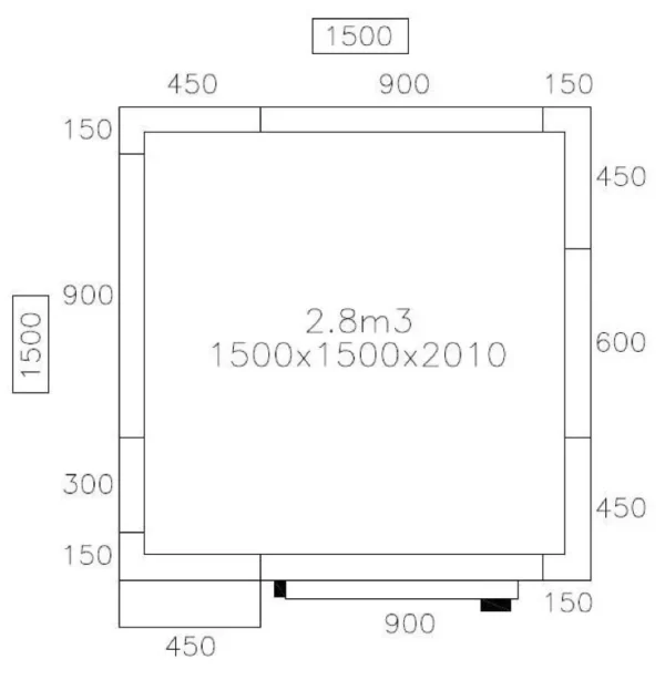 Mrazící box - 1,5 x 1,5 m - výška: 2,01 m - 2,8 m3 - Image 3