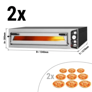 (2 kusy) elektrická kamna na pizzu - 9+9x 34cm (šířka) - manuální