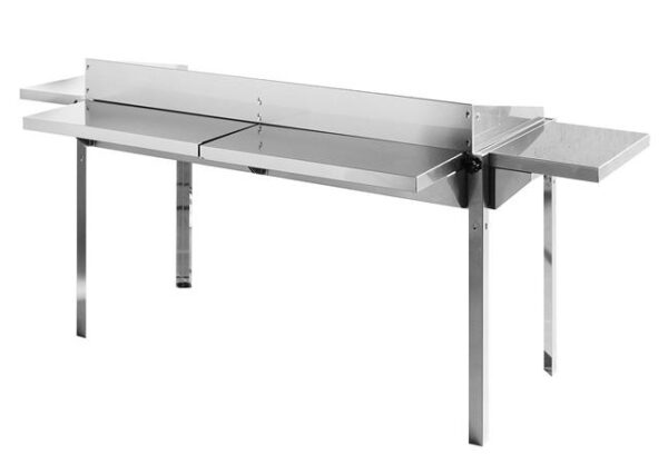 4hořákový plynový gril Green Fire Profi Line, HENDI, Profi Line, podstavec s poličkou na kolečkách, Světle šedá, 22kW, 1400x612x(H)825mm - Image 4