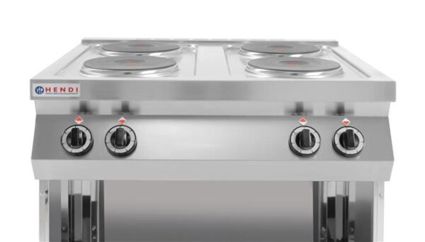 4-plotový elektrický sporák Kitchen Line na otevřeném podstavci, HENDI, Kitchen Line, 400V/10400W, 800x700x(H)900mm - Image 2