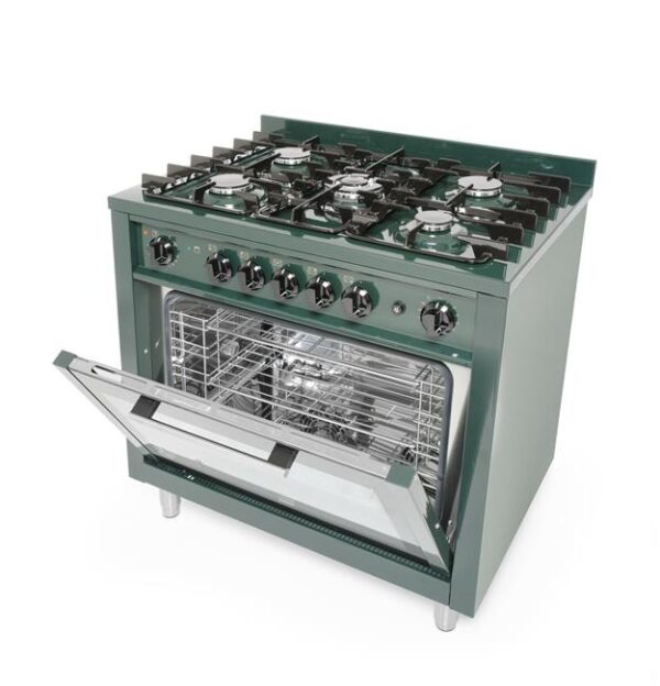 Plynový sporák 5 hořáků s elektrickou troubou + grilem GN 1/1 | Hendi 225707 - Image 6