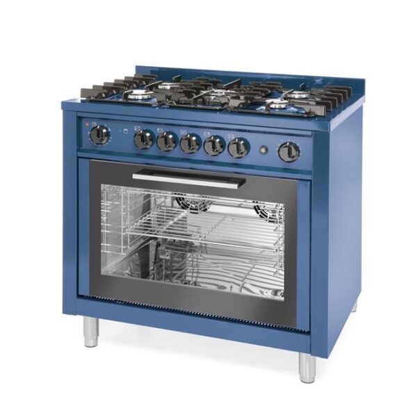 Plynový sporák 5 hořáků s elektrickou troubou + grilem GN 1/1 | Hendi 225707 - Image 8
