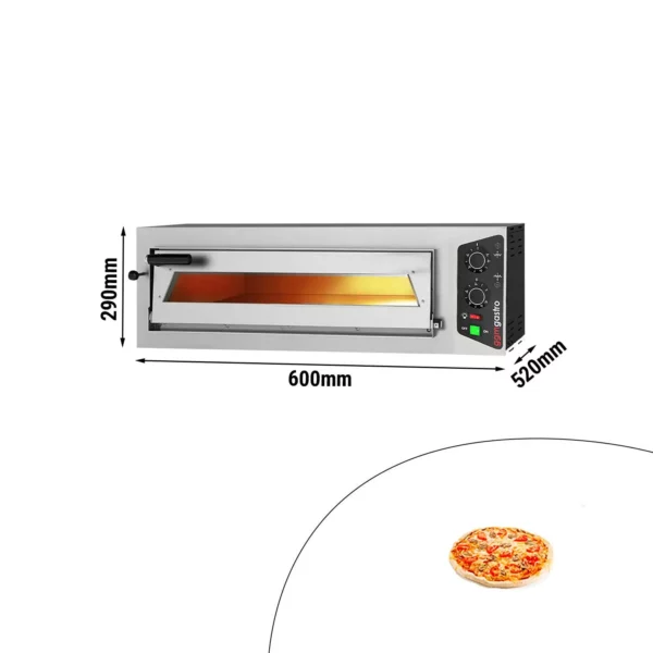 Elektrická kamna na pizzu - 1x 35cm - manuální
