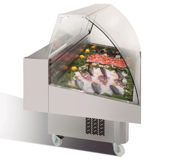 Chladící pult na ryby - 1640mm - s LED osvětlením - Image 2