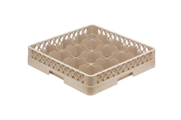 Mycí koš na větší šálky - 500x500mm - 16 přihrádek - 112x112mm